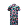 Pink Hibiscus Hawaiian Flower Men's Romper