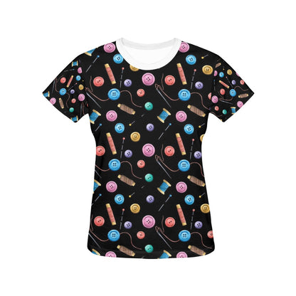 Sewing Print Design LKS309 Women's  T-shirt