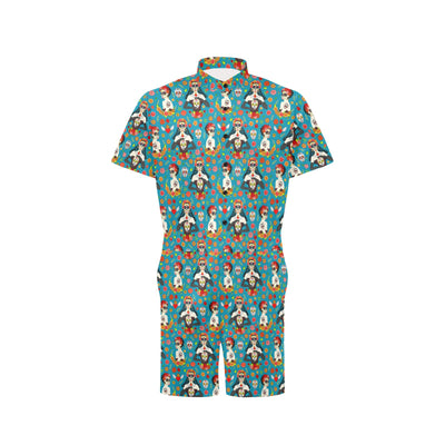 Day of the Dead Old School Girl Design Men's Romper