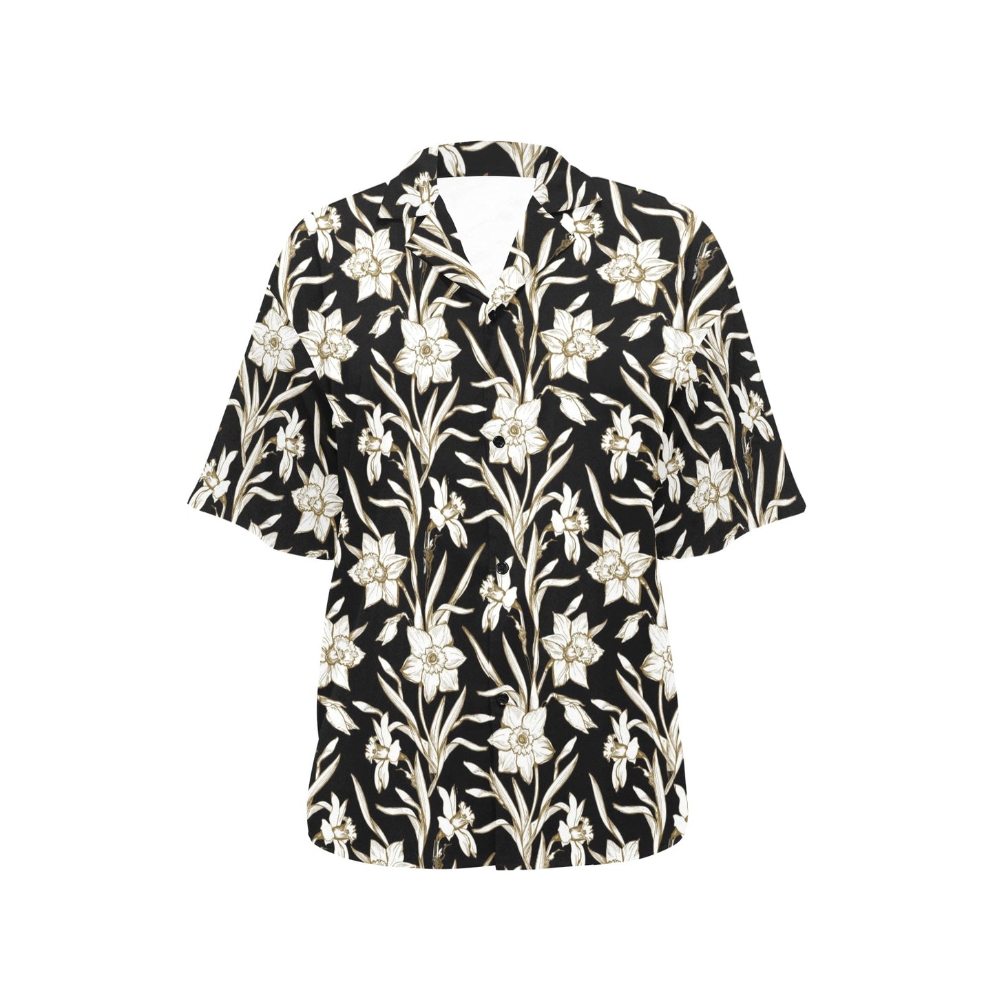 Daffodils Pattern Print Design DF06 Women's Hawaiian Shirt
