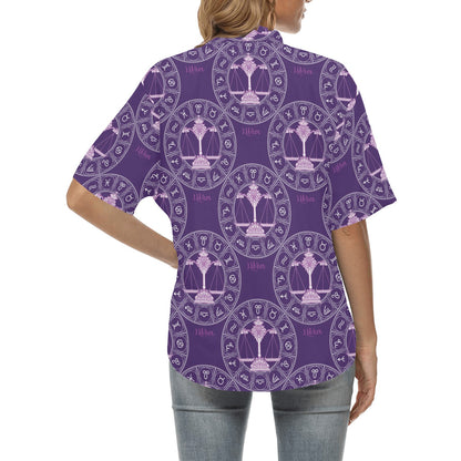 Libra Pattern Print Design 03 Women's Hawaiian Shirt