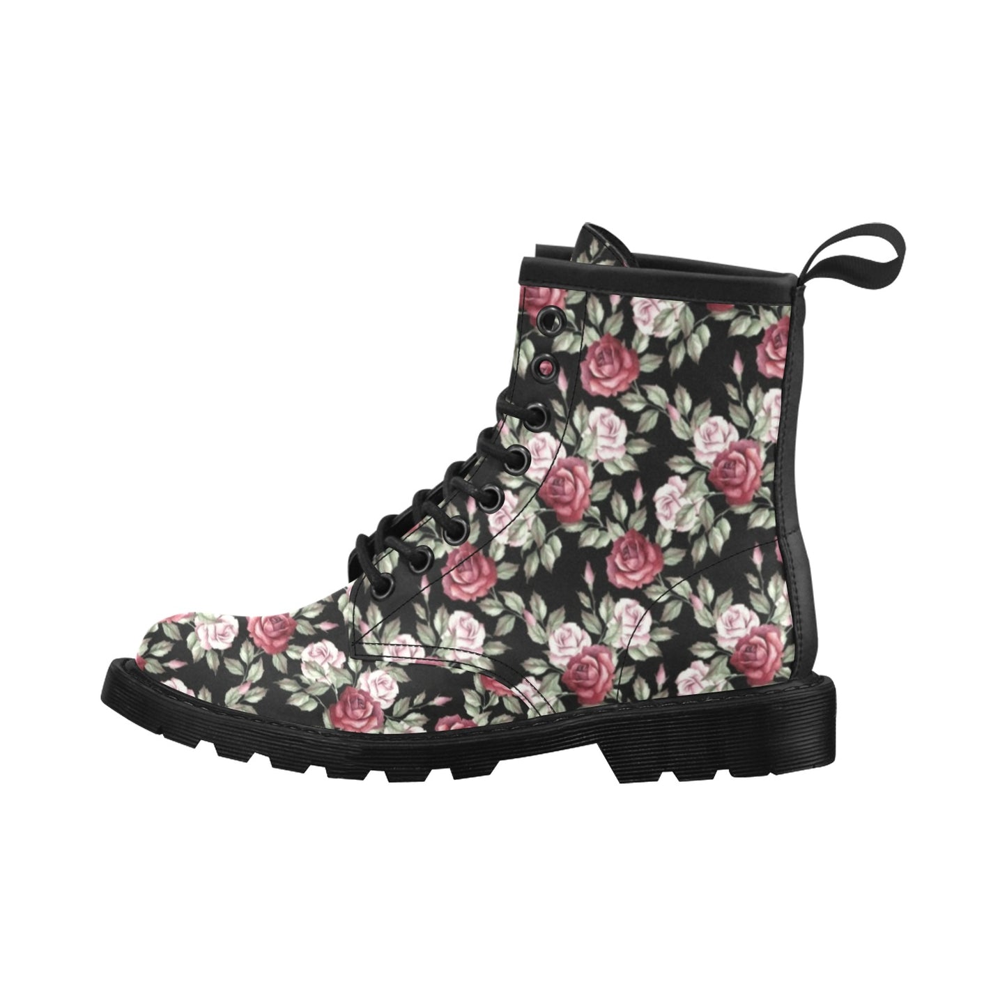 Rose Red Pink Pattern Print Design RO03 Women's Boots