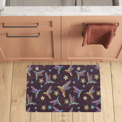 Hummingbird Pattern Print Design 04 Kitchen Mat