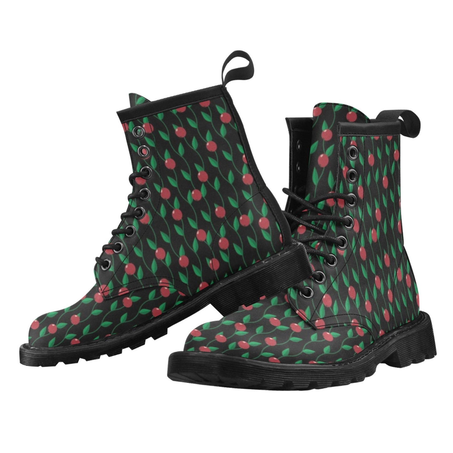 Cranberry Pattern Print Design CB01 Women's Boots