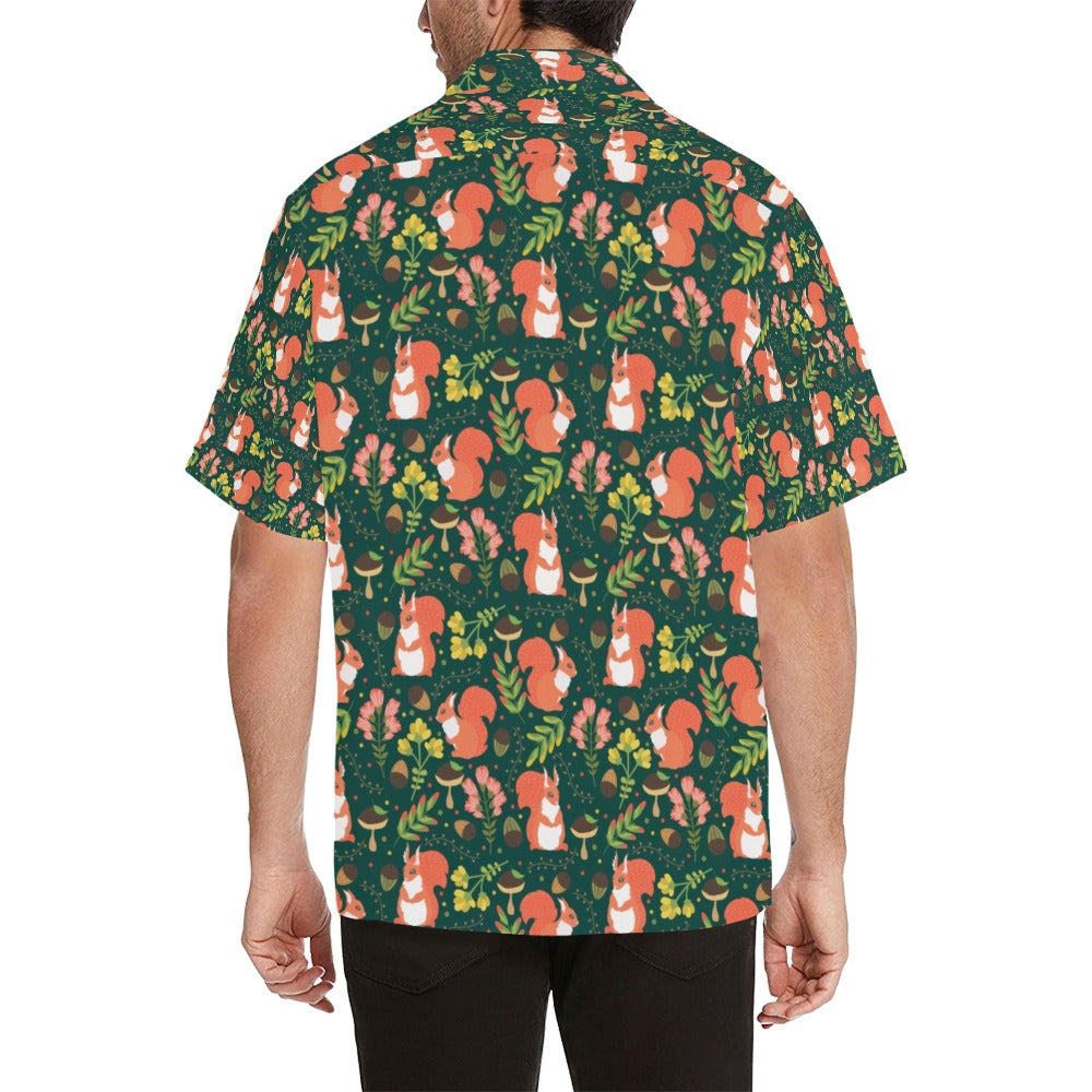 Squirrel Print Design LKS302 Men's Hawaiian Shirt