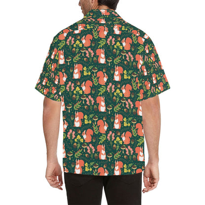 Squirrel Print Design LKS302 Men's Hawaiian Shirt