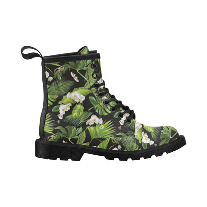 Tropical Flower Pattern Print Design TF026 Women's Boots