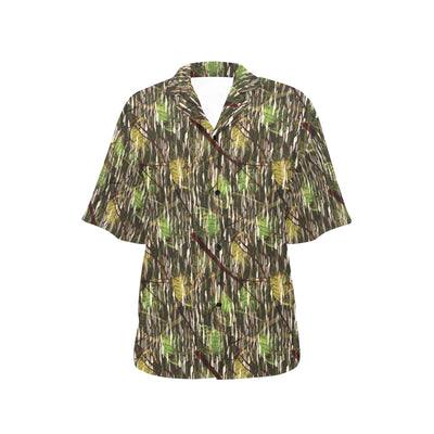 Camouflage Realtree Pattern Print Design 02 Women's Hawaiian Shirt