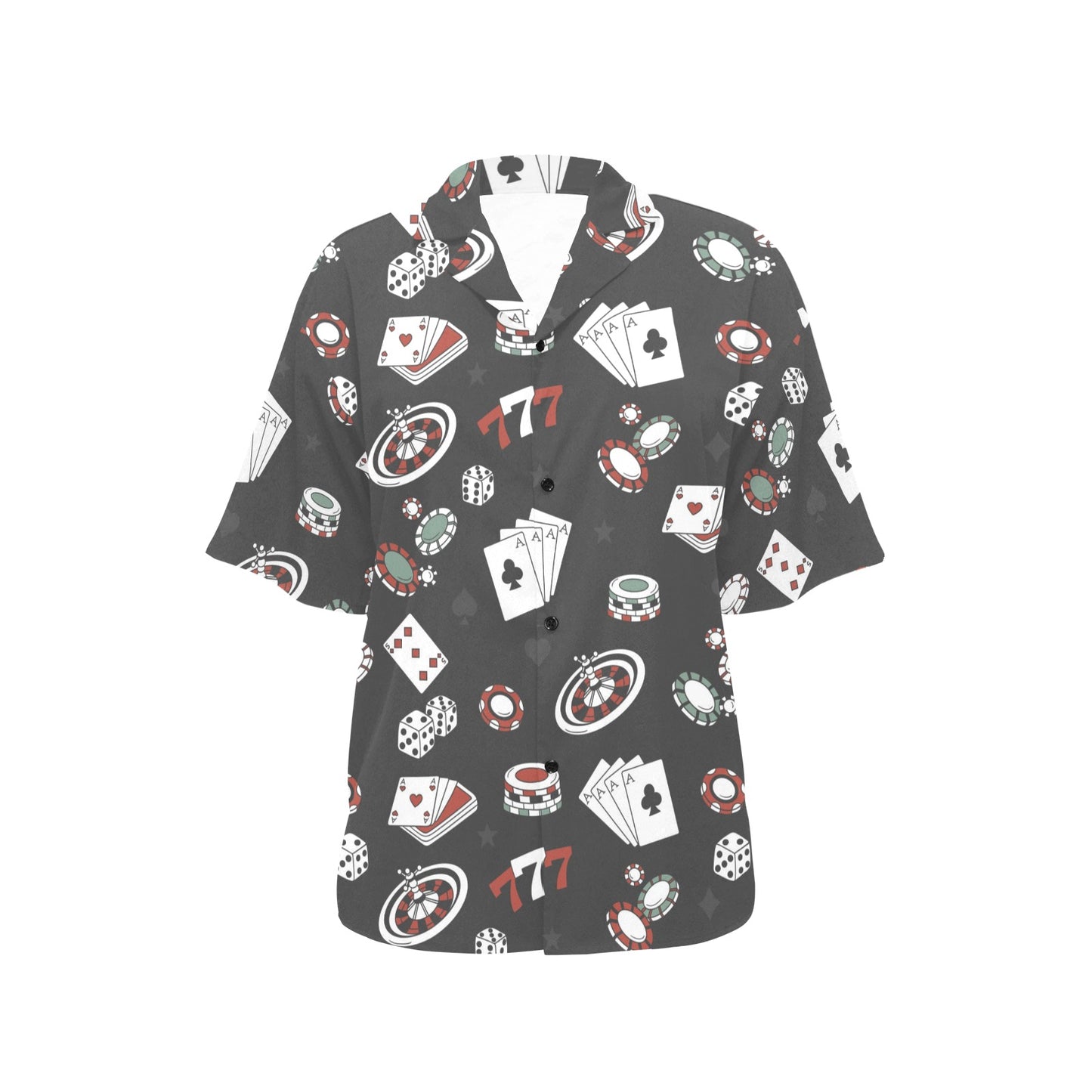 Casino Pattern Print Design 02 Women's Hawaiian Shirt