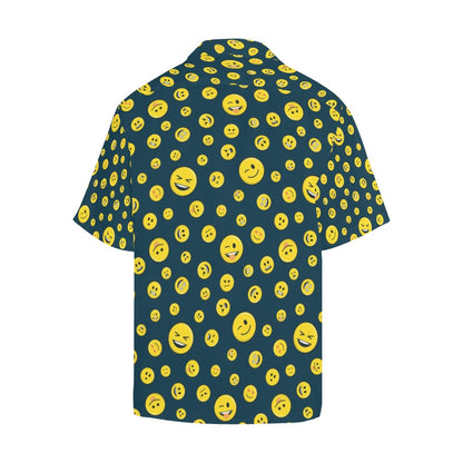 Smiley Face Emoji Print Design LKS301 Men's Hawaiian Shirt