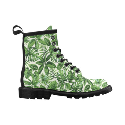 Tropical Flower Pattern Print Design TF013 Women's Boots