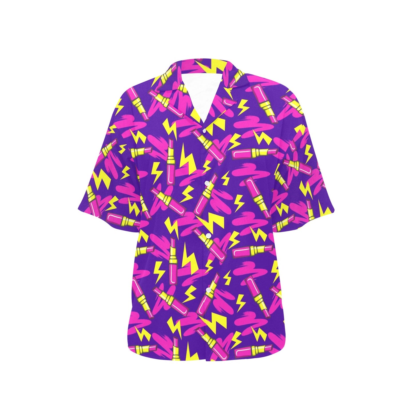 Lipstick Pattern Print Design LT04 Women's Hawaiian Shirt
