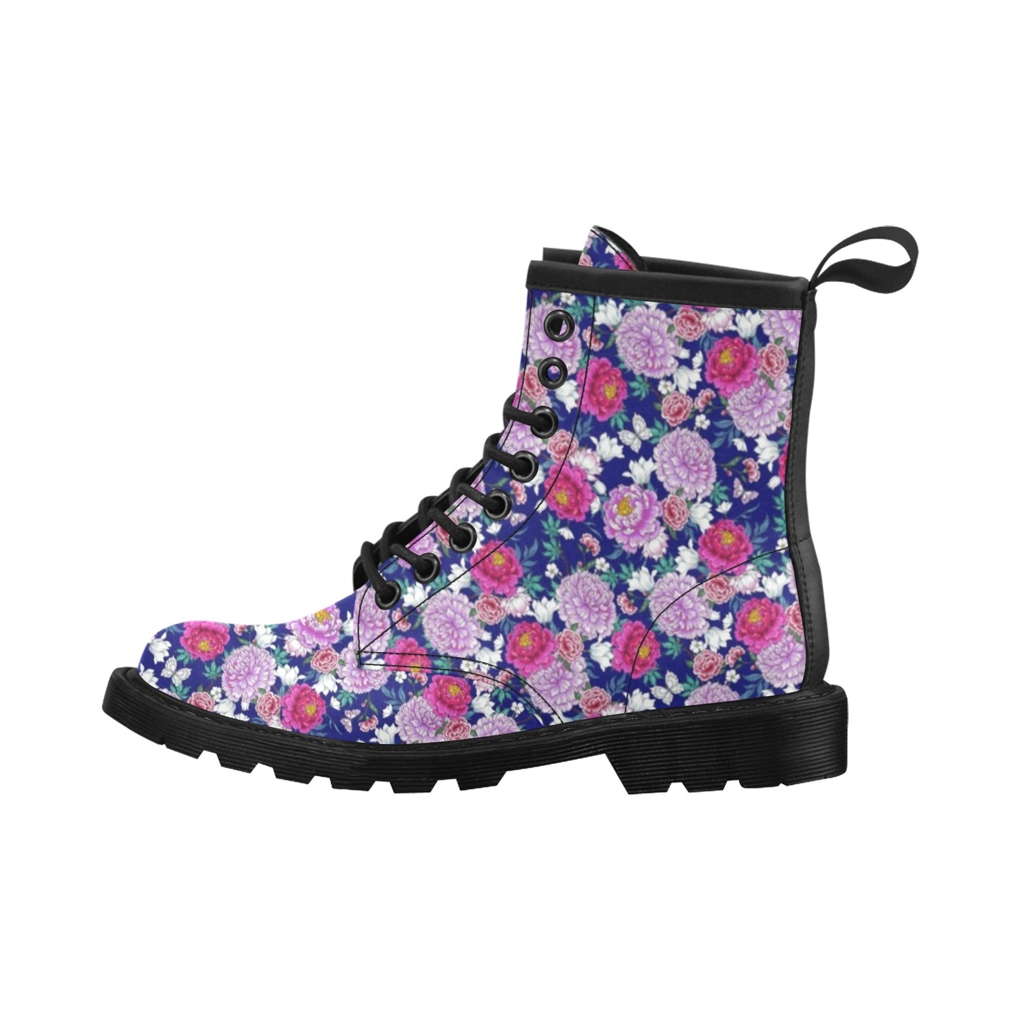 Dahlia Pattern Print Design DH013 Women's Boots