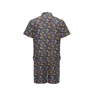 Butterfly Pattern Print Design 013 Men's Romper