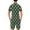 Alien Green Neon Pattern Print Design 01 Men's Romper