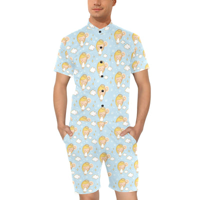 Angel Pattern Print Design 05 Men's Romper