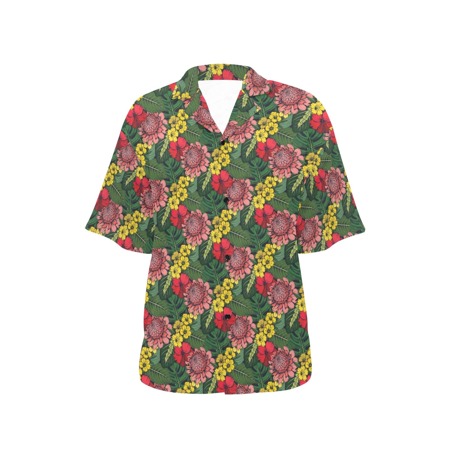 Summer Floral Print Design LKS305 Women's Hawaiian Shirt