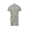 Lotus Pattern Print Men's Romper