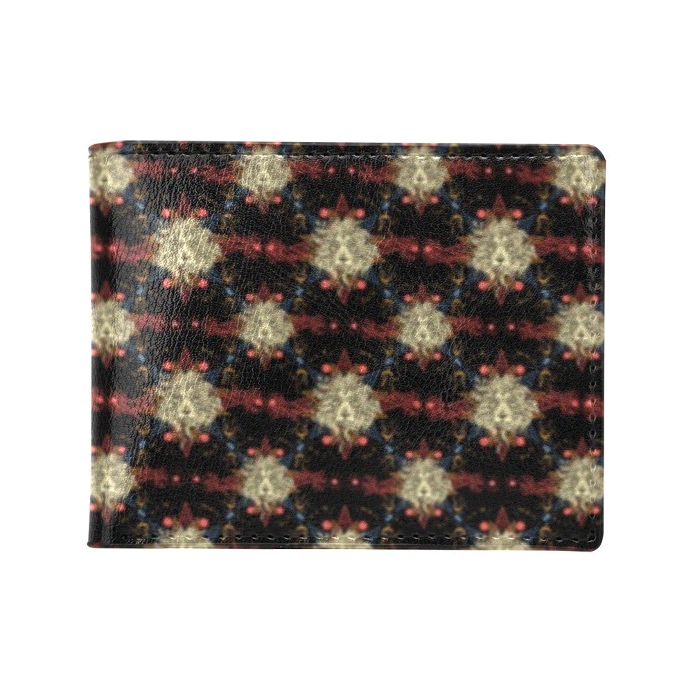 Zodiac Leo Pattern Design Print Men's ID Card Wallet