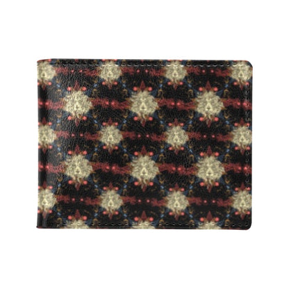 Zodiac Leo Pattern Design Print Men's ID Card Wallet