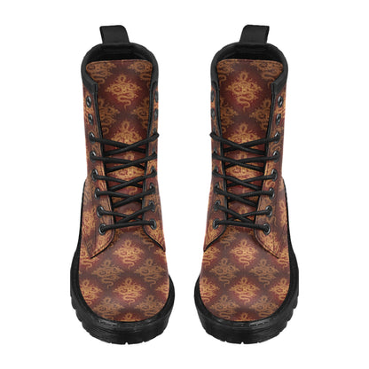 Chinese Dragons Gold Design Women's Boots