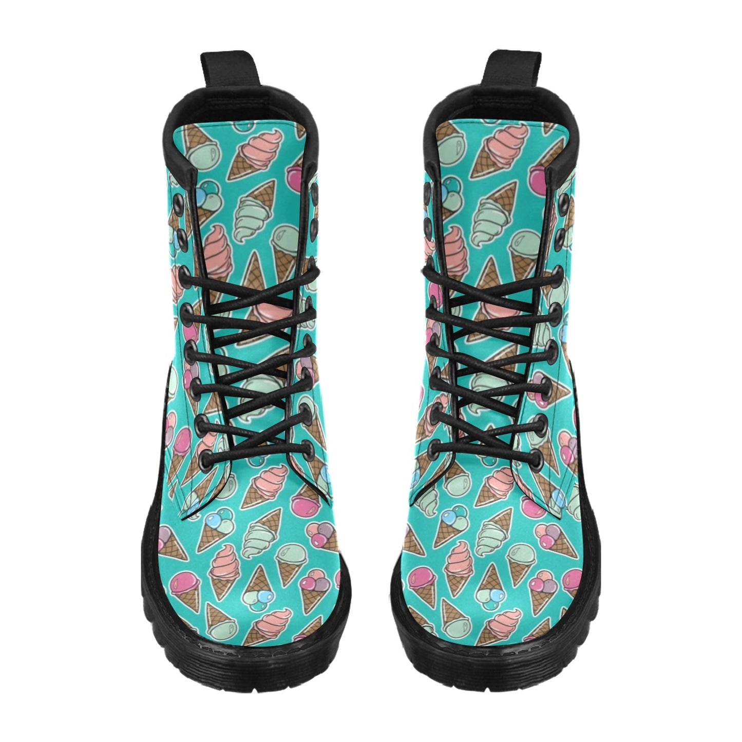 Ice Cream Pattern Print Design IC01 Women's Boots