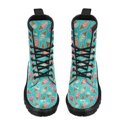 Ice Cream Pattern Print Design IC01 Women's Boots