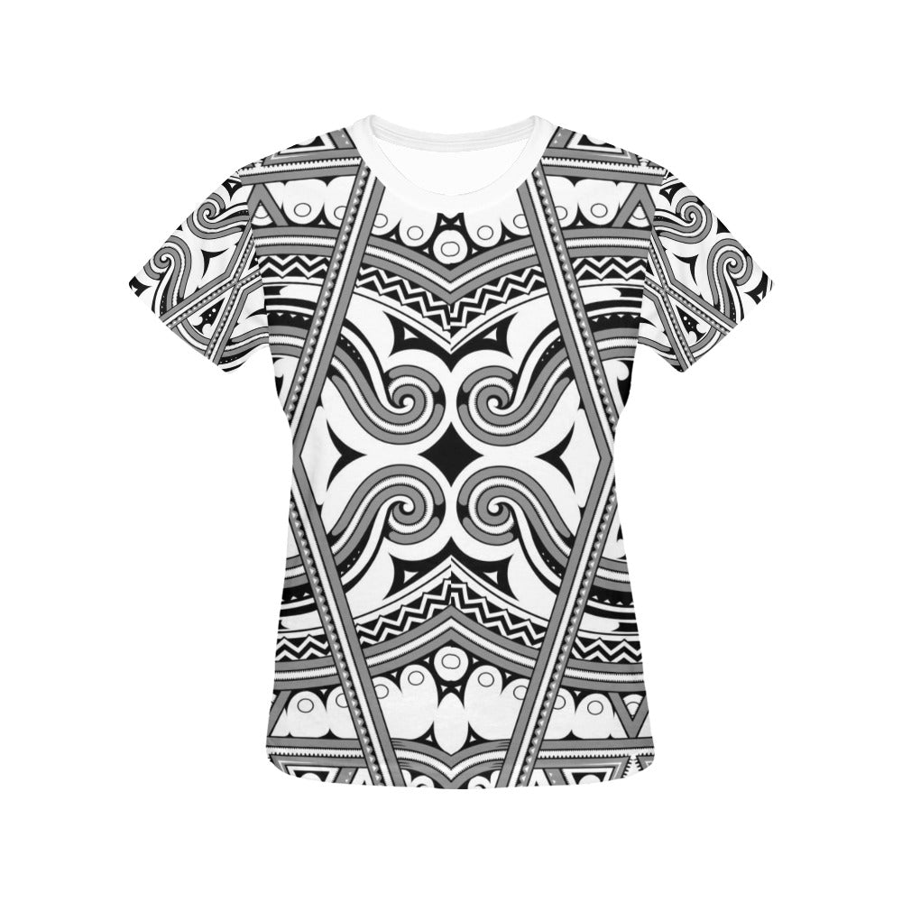 Samoan Pattern Print Design LKS302 Women's  T-shirt