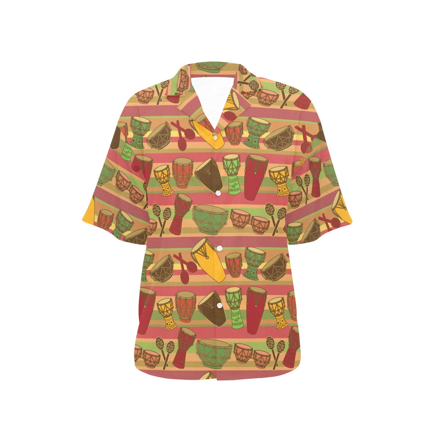 Percussion Pattern Print Design 01 Women's Hawaiian Shirt