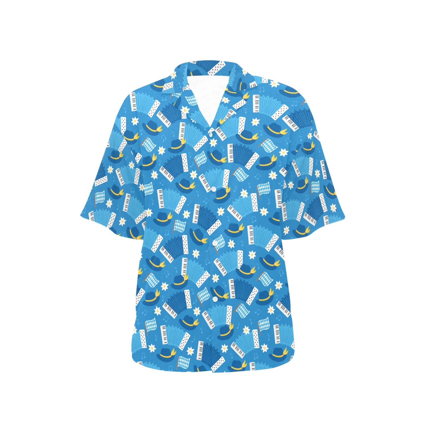 Accordion Print Design LKS401 Women's Hawaiian Shirt