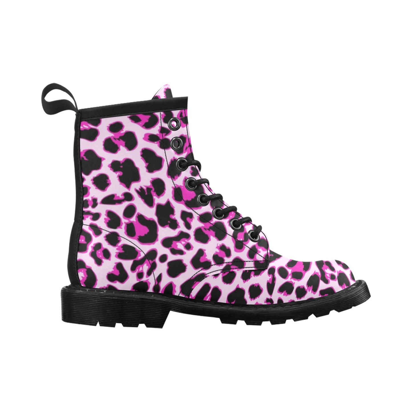 Pink Leopard Print Women's Boots