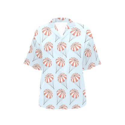 Skydiving Pattern Print Design 01 Women's Hawaiian Shirt