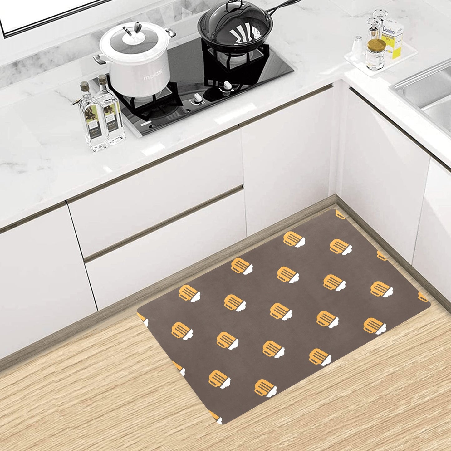 Beer Pattern Print Design 01 Kitchen Mat