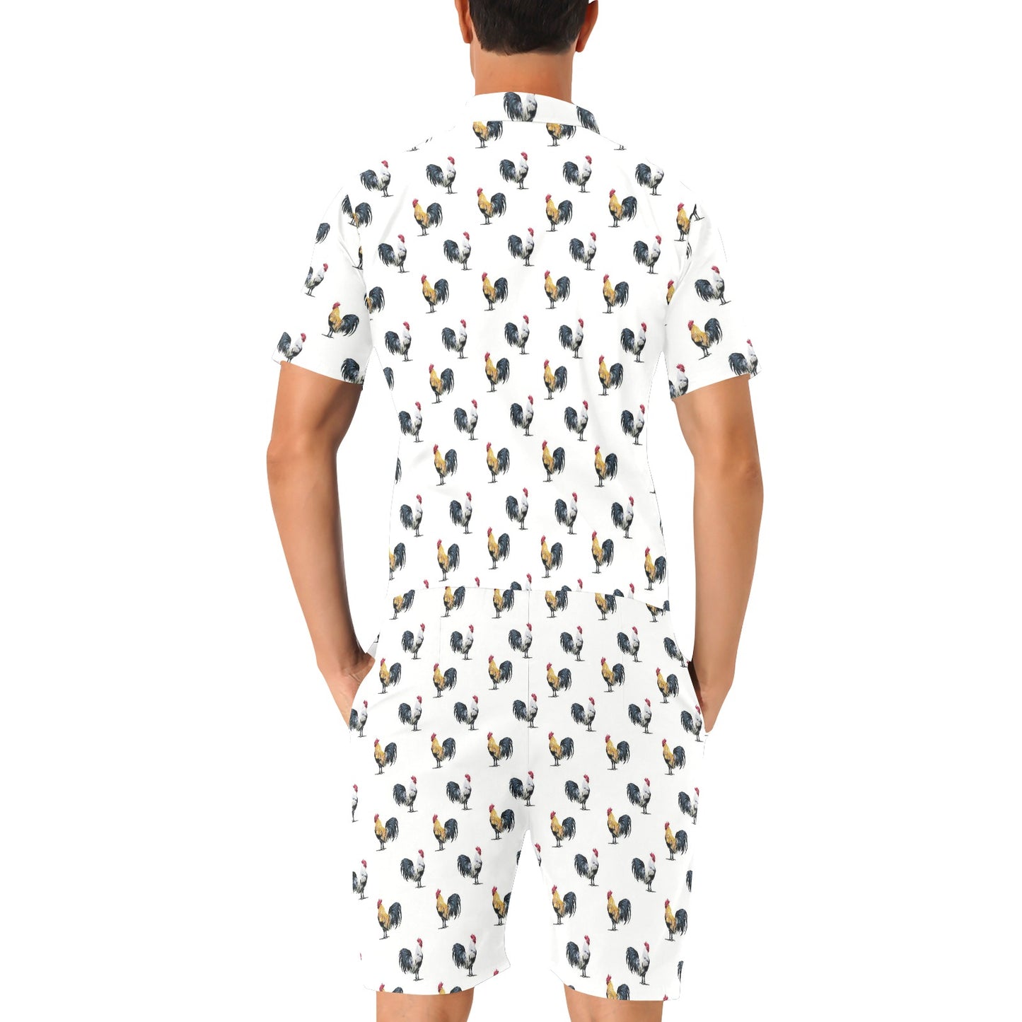 Chicken Pattern Print Design 02 Men's Romper