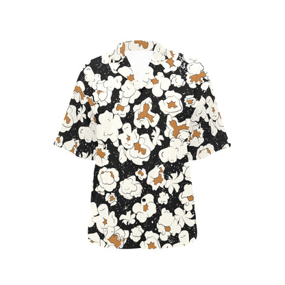 Popcorn Pattern Print Design A02 Women's Hawaiian Shirt