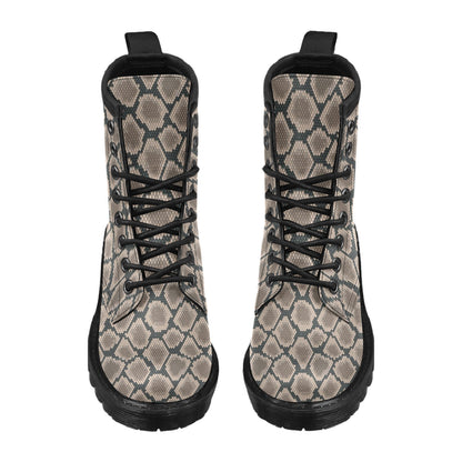 Snake Skin Design Print Women's Boots