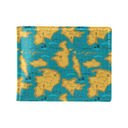 World Map Print Design LKS301 Men's ID Card Wallet