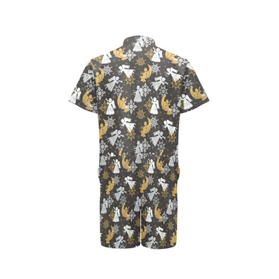 Angel Pattern Print Design 04 Men's Romper