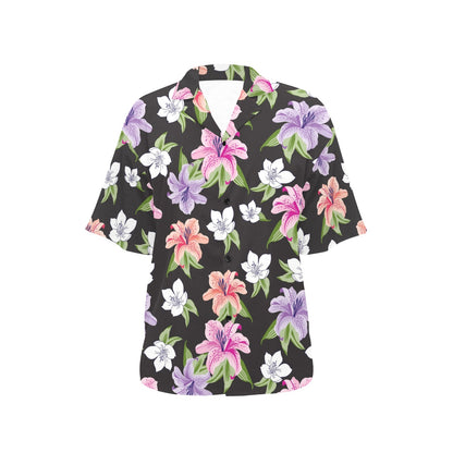 Lily Pattern Print Design LY02 Women's Hawaiian Shirt