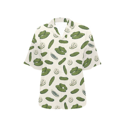 Cucumber Pattern Print Design CC05 Women's Hawaiian Shirt