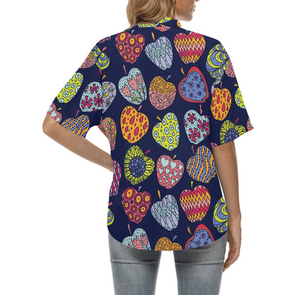 Apple Pattern Print Design AP05 Women's Hawaiian Shirt