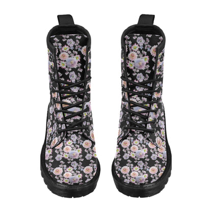 Dahlia Pattern Print Design DH012 Women's Boots