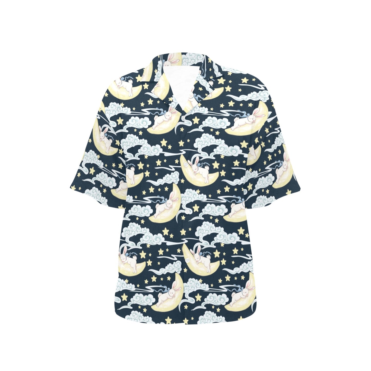 Rabbit Sleeping Pattern Print Design RB08 Women's Hawaiian Shirt