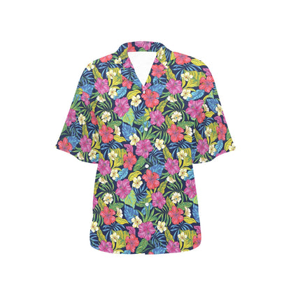 Hibiscus Print Design LKS3010 Women's Hawaiian Shirt