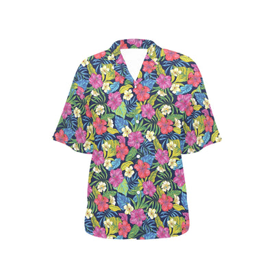 Hibiscus Print Design LKS3010 Women's Hawaiian Shirt