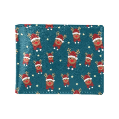Reindeer Print Design LKS406 Men's ID Card Wallet