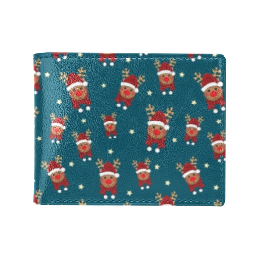 Reindeer Print Design LKS406 Men's ID Card Wallet