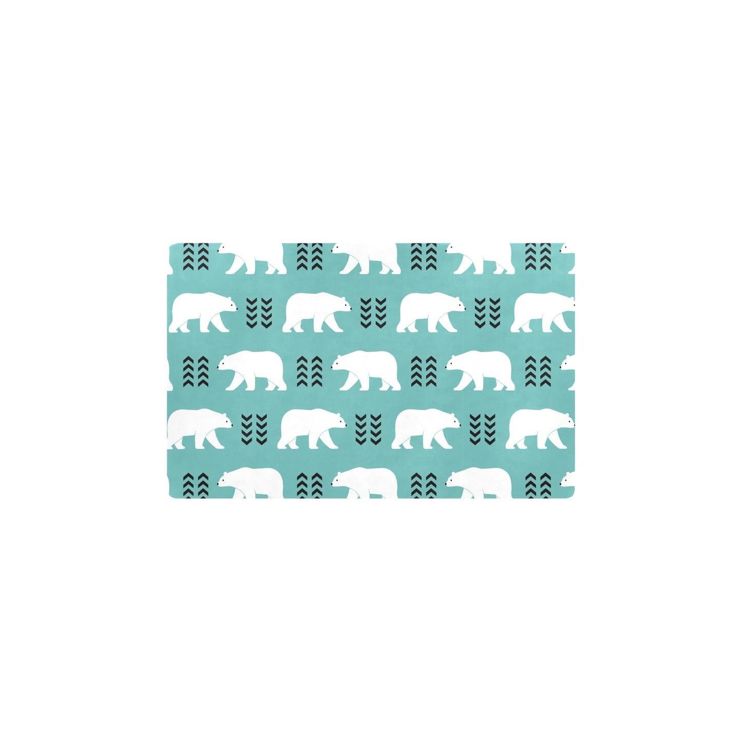 Polar Bear Pattern Print Design A05 Kitchen Mat