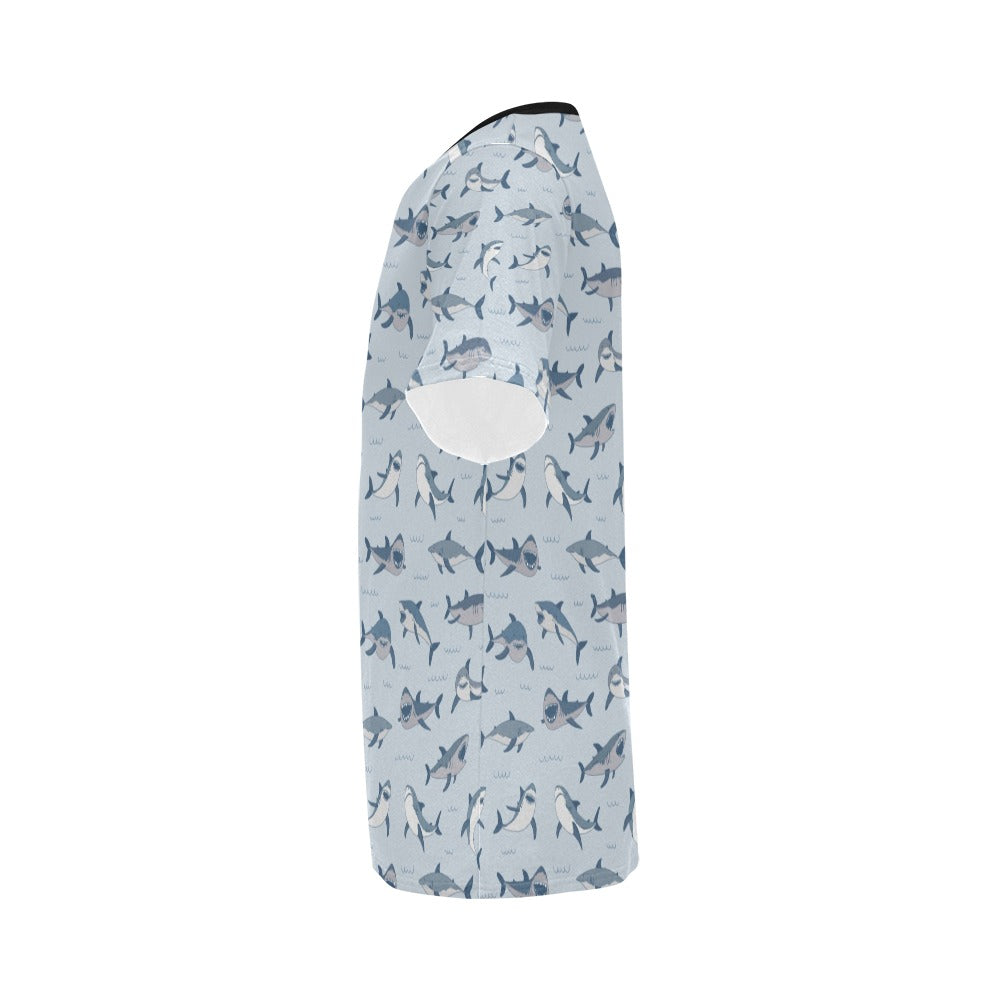 Shark Print Design LKS304 Men's All Over Print T-shirt