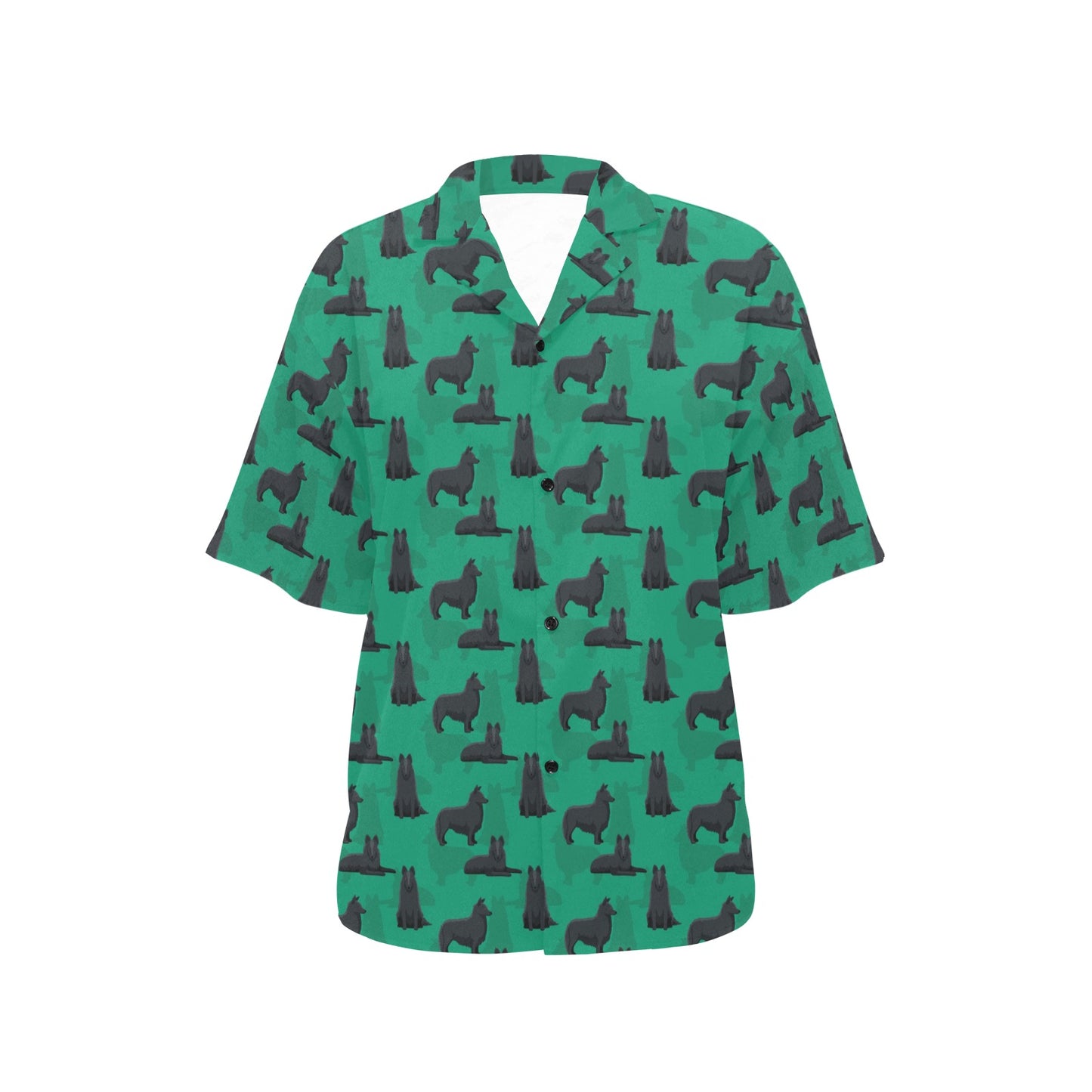 Belgian Sheepdog Pattern Print Design 01 Women's Hawaiian Shirt